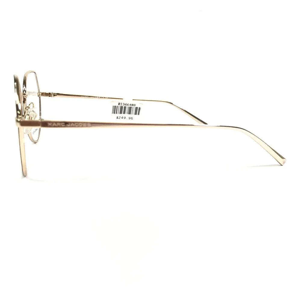 Marc Jacobs Eyeglasses Frames 475 2M2 Black Gold Round Full Rim 52-18-140